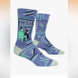 Blue Q Fun Gaming Socks in Blue and Green